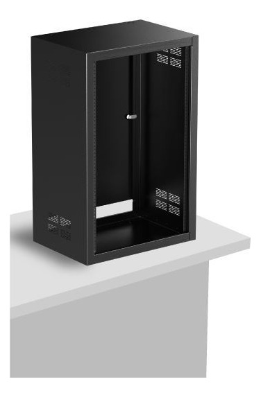 AtlasIED 418-15 Welded & Assembled Desk Top Cabinet - 18 RU (Shown with OPTIONAL front door)