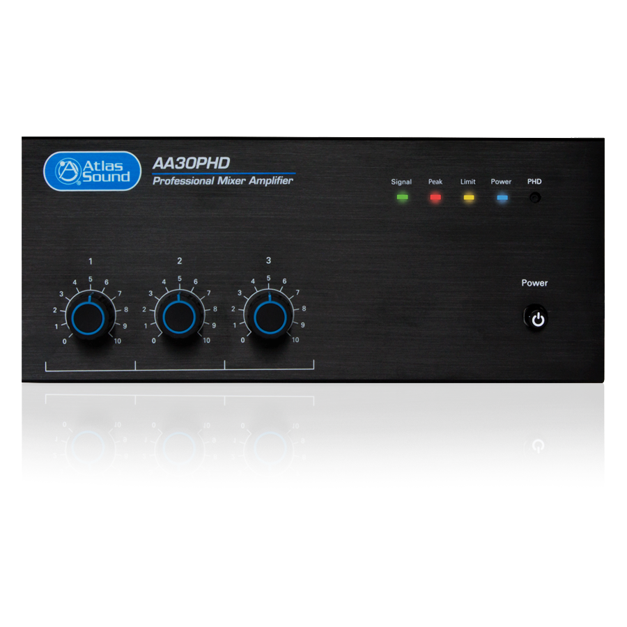 AtlasIED AA30PHD 3-Input, 30-Watt Mixer Amplifier with Automatic System Test (PHD)