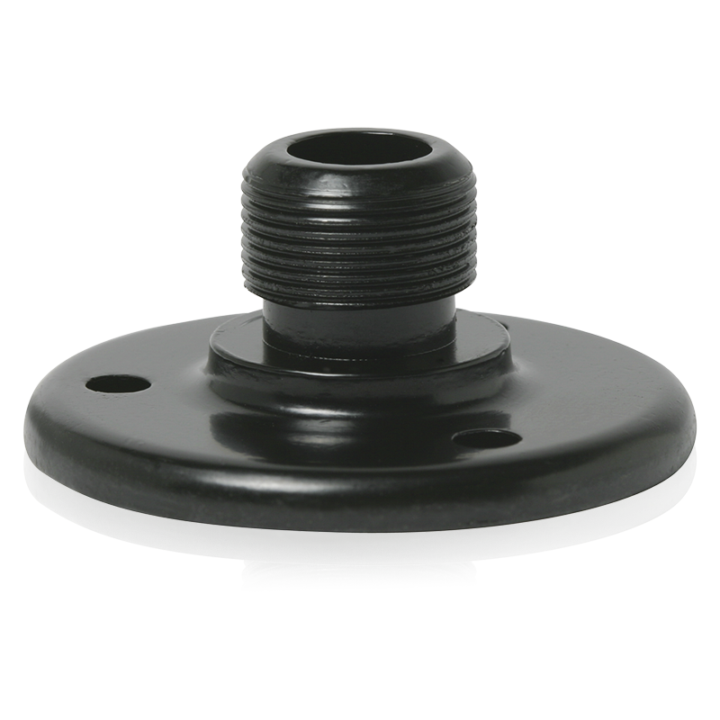 AtlasIED AD-12BE Surface Mount Male Mic Flange 5/8 inch-27 Thread Ebony Finish