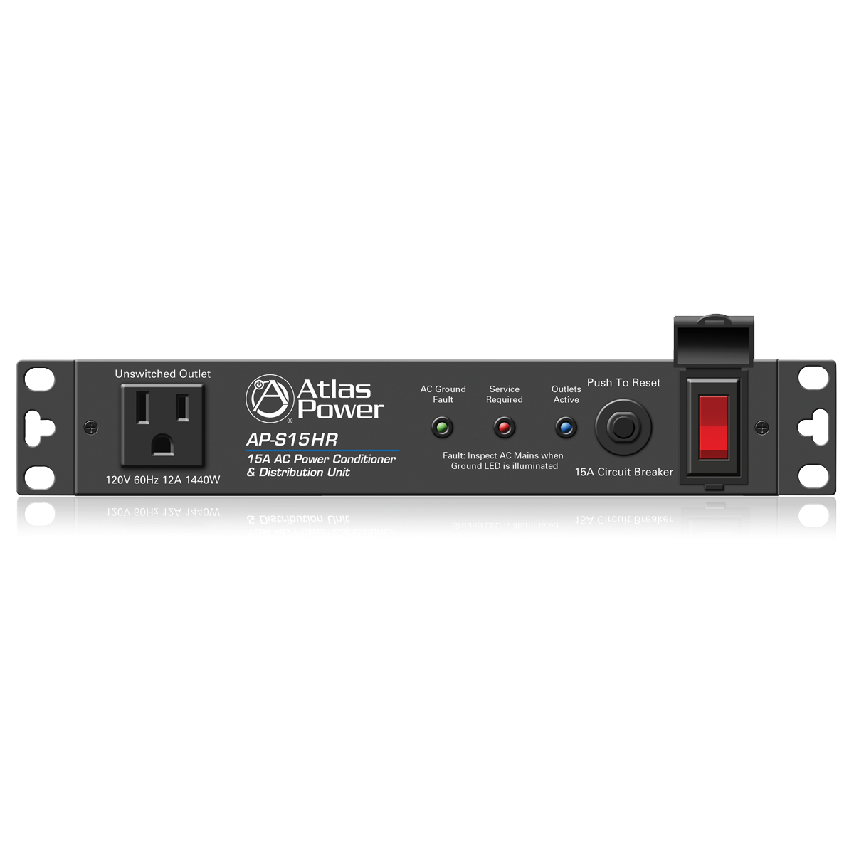AtlasIED AP-S15HR 15A Half Width Rack Power Conditioner product image