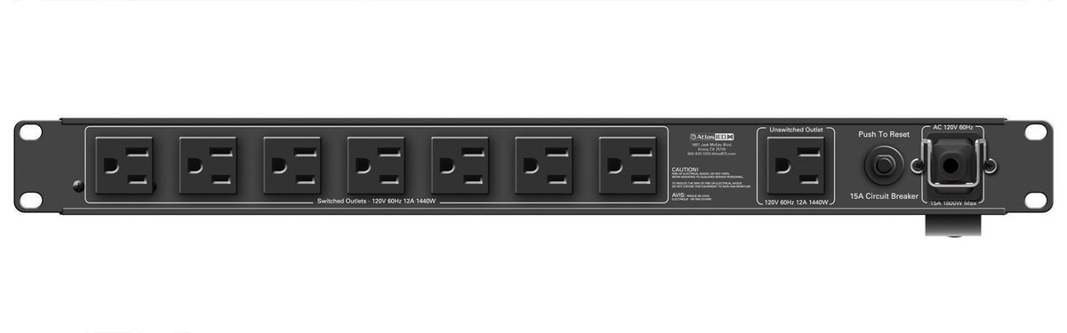 AtlasIED AP-S15LA 15LA Power Conditioner and Distribution Unit with IEC Power Cord and Lamp - view 2