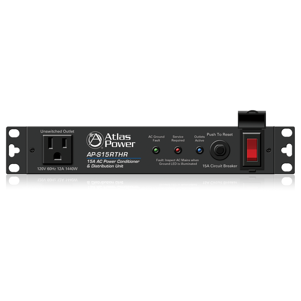 AtlasIED AP-S15RTHR 15A Half Width Rack Power Conditioner with Remote Activation