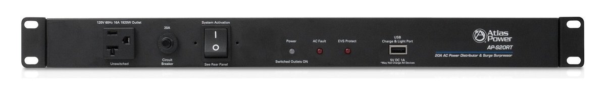 AtlasIED AP-S20RT 20A AC Power Distribution & AC Suppressor with Remote Activation