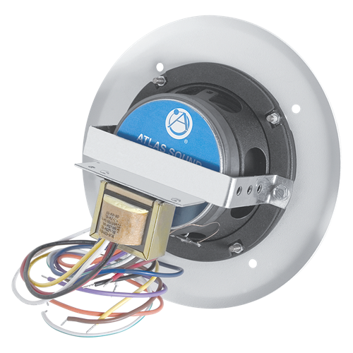 AtlasIED B51-4 4" In-Ceiling Speaker with 4-Watt 25V/70V Transformer and 51-4 Baffle - view 2