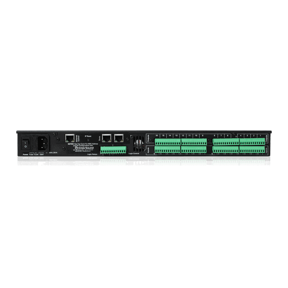 AtlasIED BlueBridge BB-1616DT 16x16 Networkable DSP Device with Dante - view 2