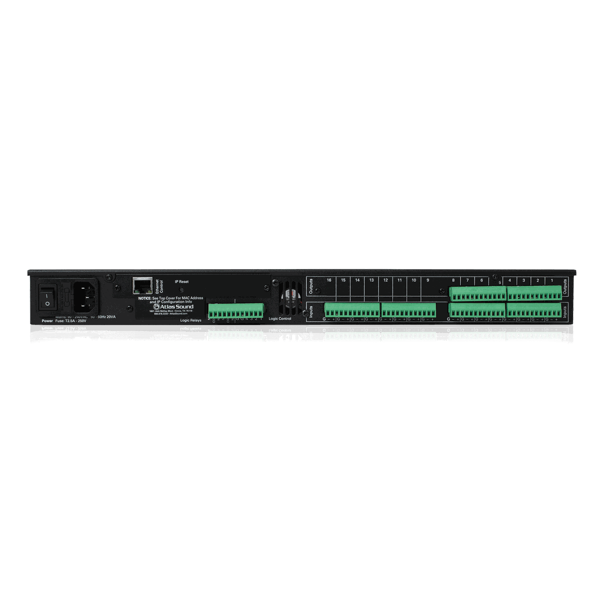 AtlasIED BlueBridge BB-168 16x8 Networkable DSP Device - view 2