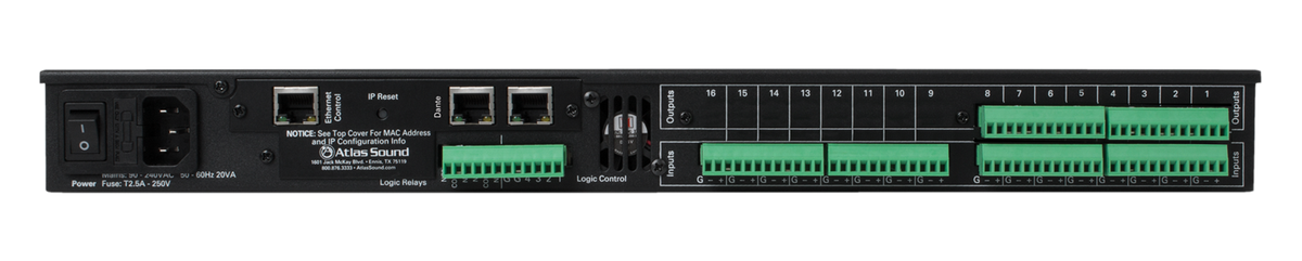 AtlasIED BB-168AECDT 16 Input x 8 Output - Networkable DSP Device with Acoustic Echo Cancellation - view 2