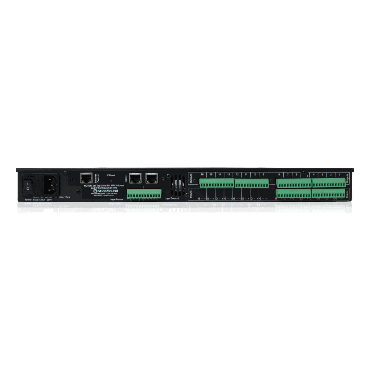 AtlasIED BlueBridge BB-816 8x16 Networkable DSP Device - view 2