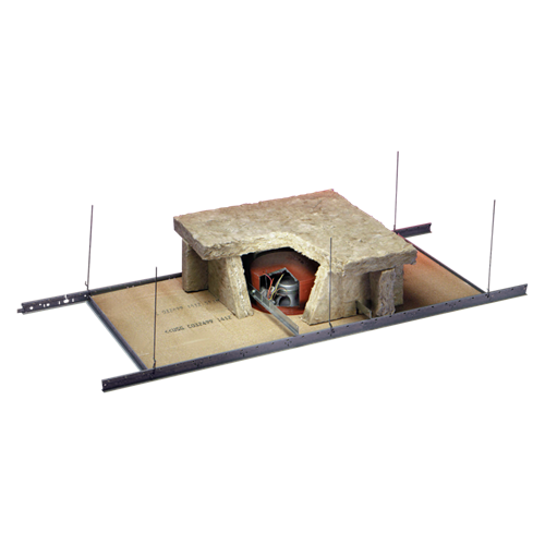 AtlasIED C803AT87FRK Fire Rated 8" Coaxial Speaker with 16-watt 8-watt 70V Transformer, Enclosure, and Baffle