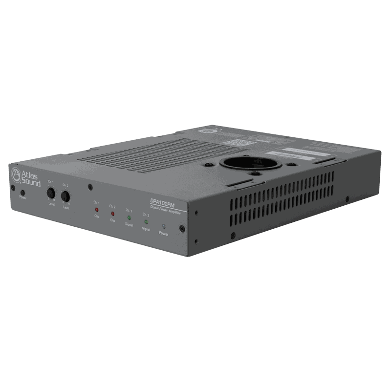 AtlasIED DPA-102PM 2-Channel x 100-Watt 4Ω Networkable Pole Mount Power Amplifier - view 2