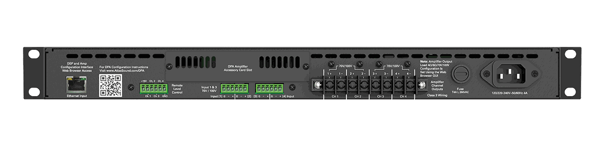 AtlasIED DPA602 600-Watt Networkable Multi-Channel Power Amplifier - view 2