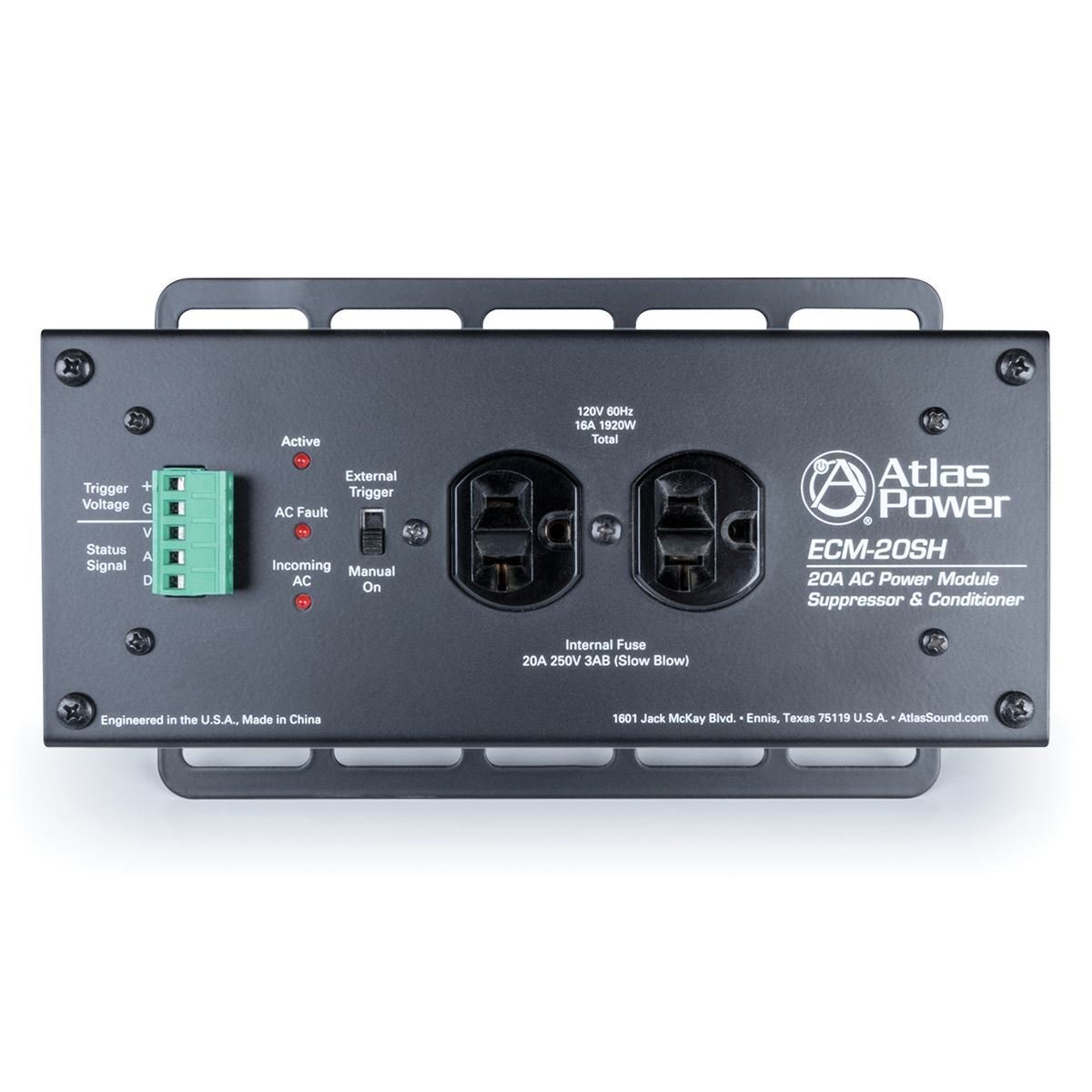 AtlasIED ECM-20SH 20A AC Power Conditioner and Spike Suppressor (Single Housing) product image