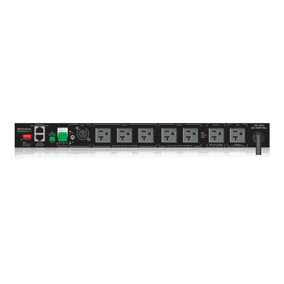 AtlasIED ECS-204 20A Power Conditioner & Sequencer - view 2