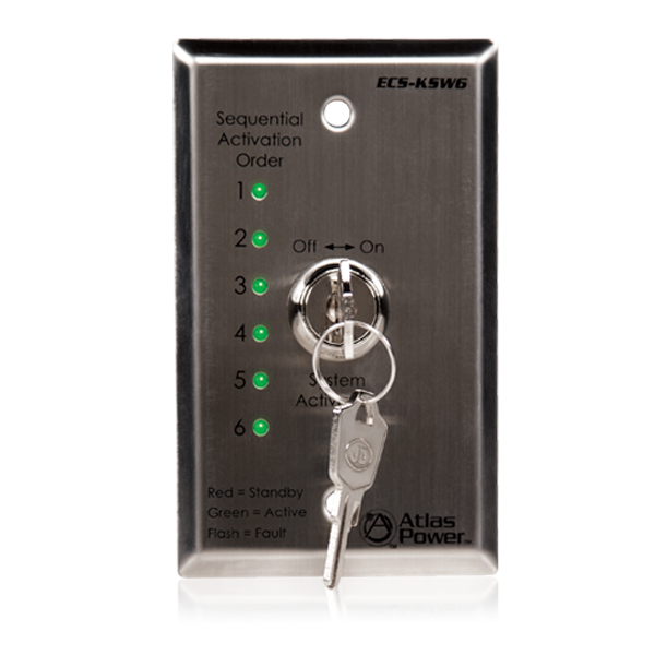 AtlasIED ECS-KSW6 Remote Control Panel for Use with ECS-6RM