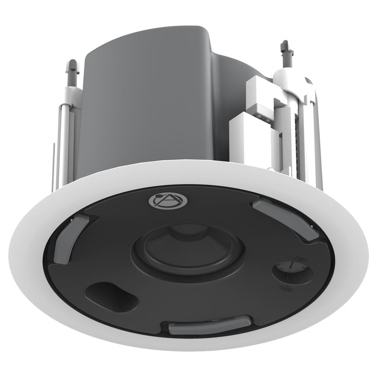 AtlasIED FAP33T-W 3" Full Range In-Ceiling Speaker with 16-Watt 70V/100V Transformer, Ported Enclosure, and Safety