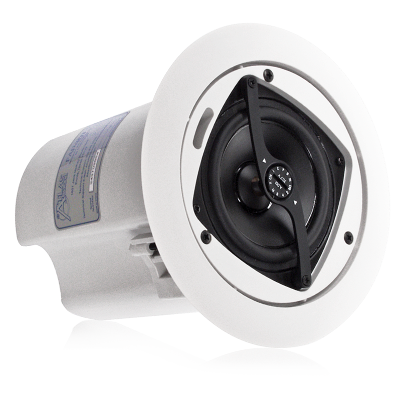 AtlasIED FAP40T 4" In Ceiling Speaker with 16-Watt 70/100V Transformer and Ported Enclosure - view 2