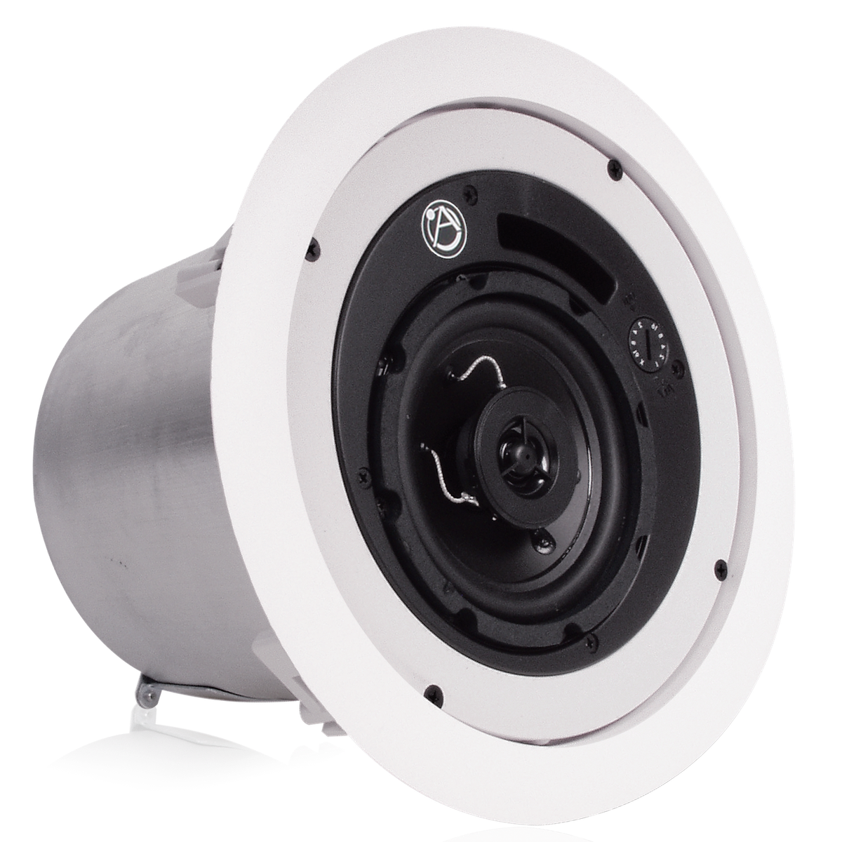 AtlasIED FAP42T-UL2043 4" Coaxial In-Ceiling Speaker with 16-Watt 70/100V Transformer, Ported Enclosure, and UL2043