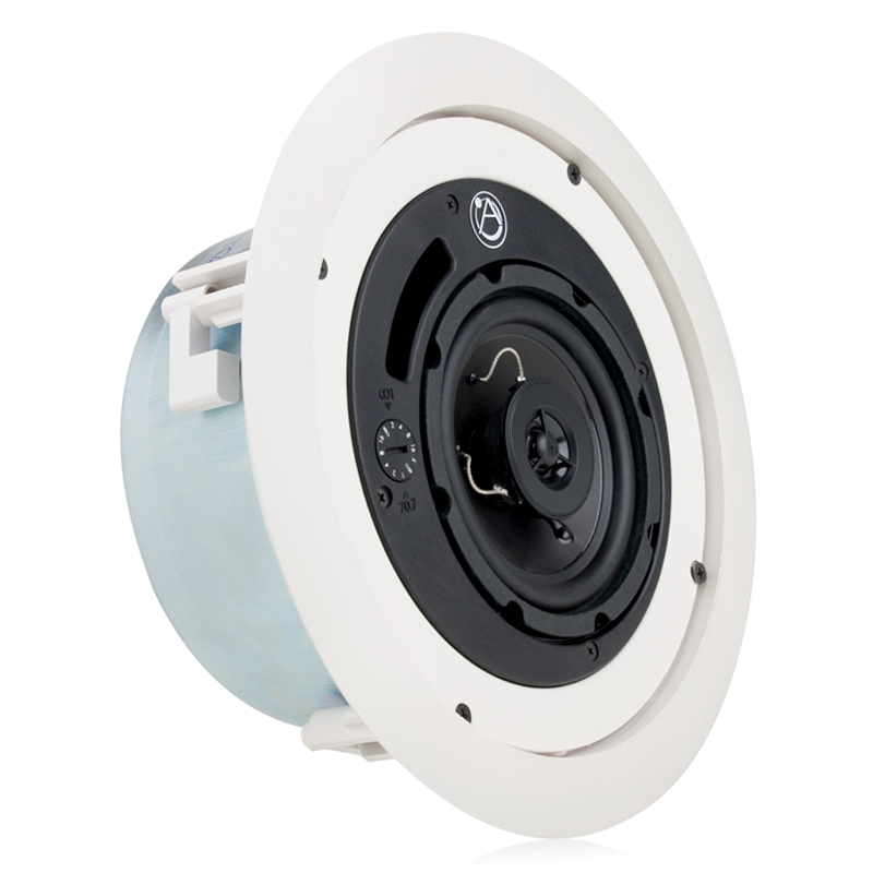 AtlasIED FAP42TC 4" Shallow Mount Coaxial In-Ceiling Speaker with 16-Watt 70/100V Transformer