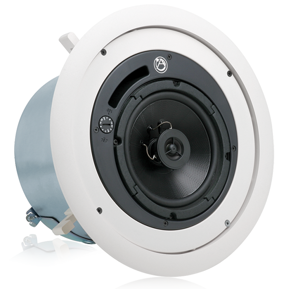 AtlasIED FAP62T-UL2043 6" Coaxial In-Ceiling Speaker with 32-Watt 70/100V Transformer, Ported Enclosure, and UL2043