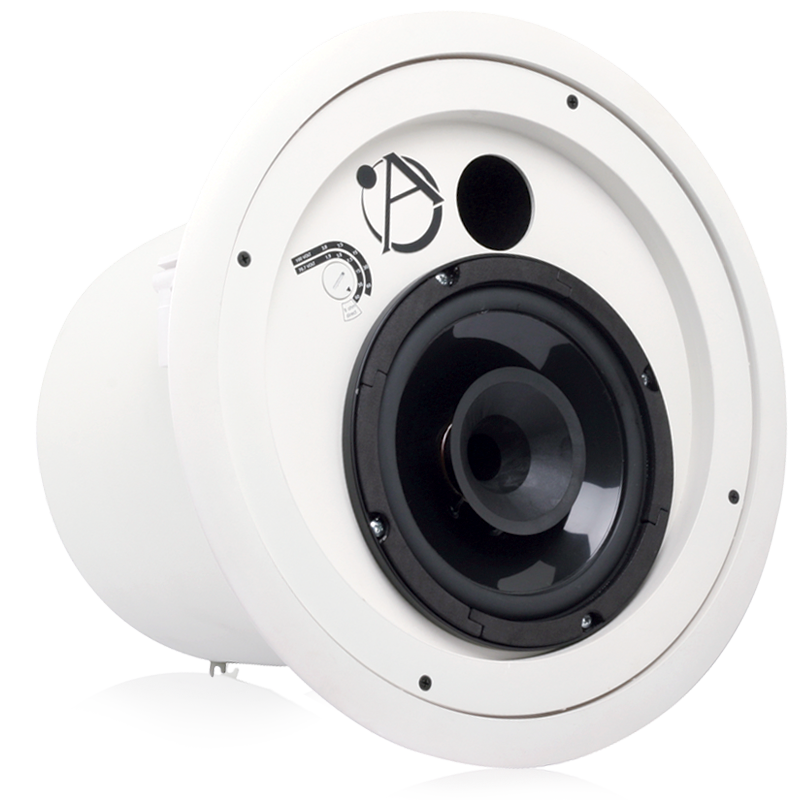 AtlasIED FAP8CXT 8" Compression Driver Coaxial In-Ceiling Speaker with 60-Watt 70/100V Transformer and Ported Enclosure