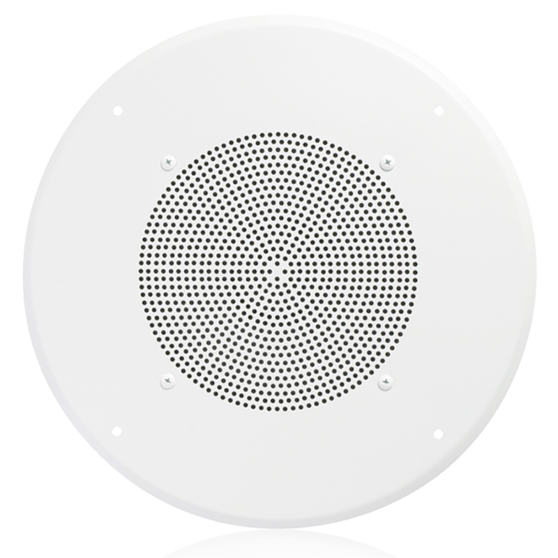 AtlasIED HD72W-USA 8" In-Ceiling Speaker with 4-Watt 25V/70V Transformer and 62-8 Baffle That Meets Buy America