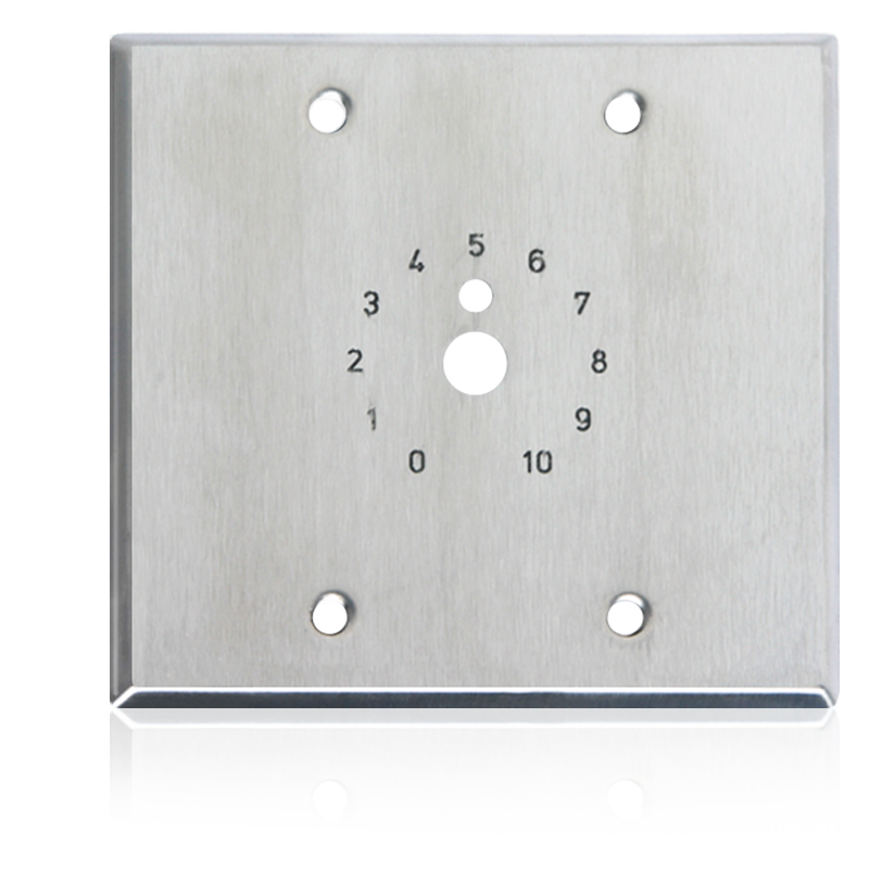 AtlasIED HX25-2 Double Gang S/S Plate; Dial Scale Stamped and Paint Filled