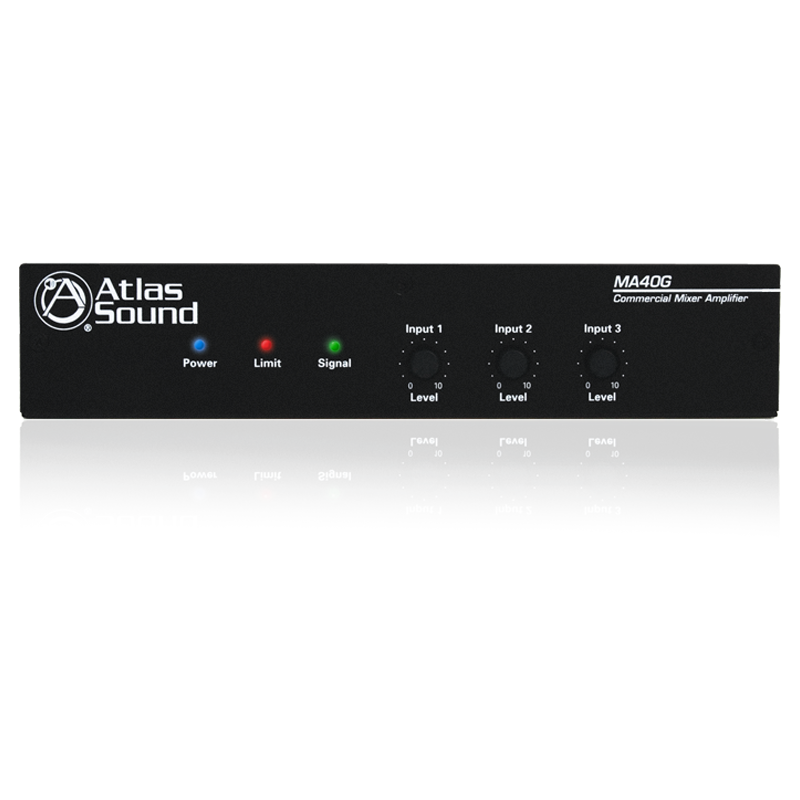 AtlasIED MA40G 3-Input, 40-Watt Mixer Amplifier with Global Power Supply product image