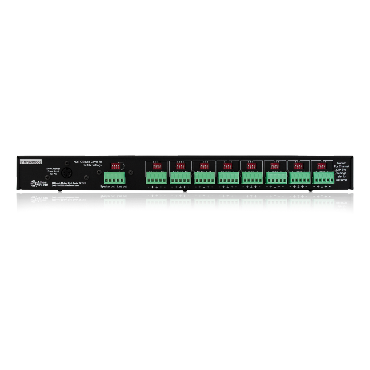 AtlasIED MVXA-2016 16 Channel Active Audio Monitor Panel - view 2
