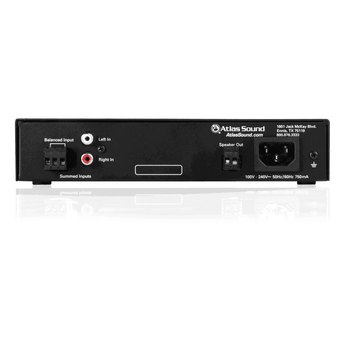AtlasIED PA40G Single Channel, 40-Watt Power Amplifier with Global Power Supply - view 2