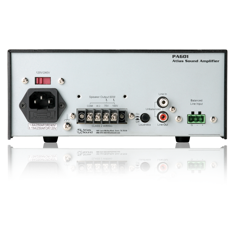 AtlasIED PA601 Single Channel, 60-Watt Power Amplifier - view 2