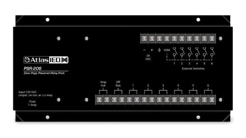 AtlasIED PSR-206 Zone Page Powered Relay Pack, 6 Relays