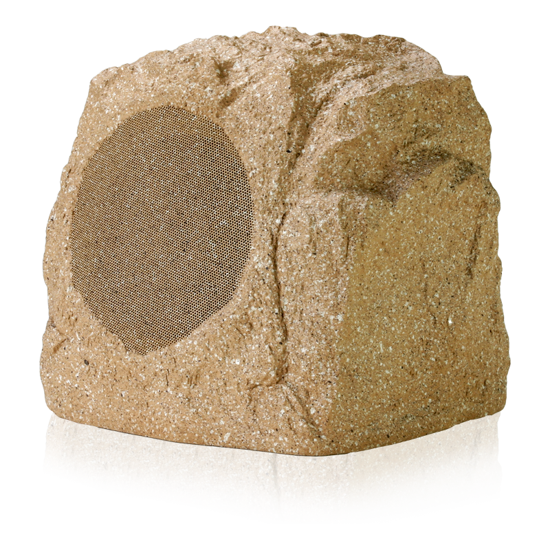 AtlasIED ROCKFA62T-BR All Weather Outdoor Landscape Speaker with Natural Rock Aesthetic and 32-Watt 70V Transformer
