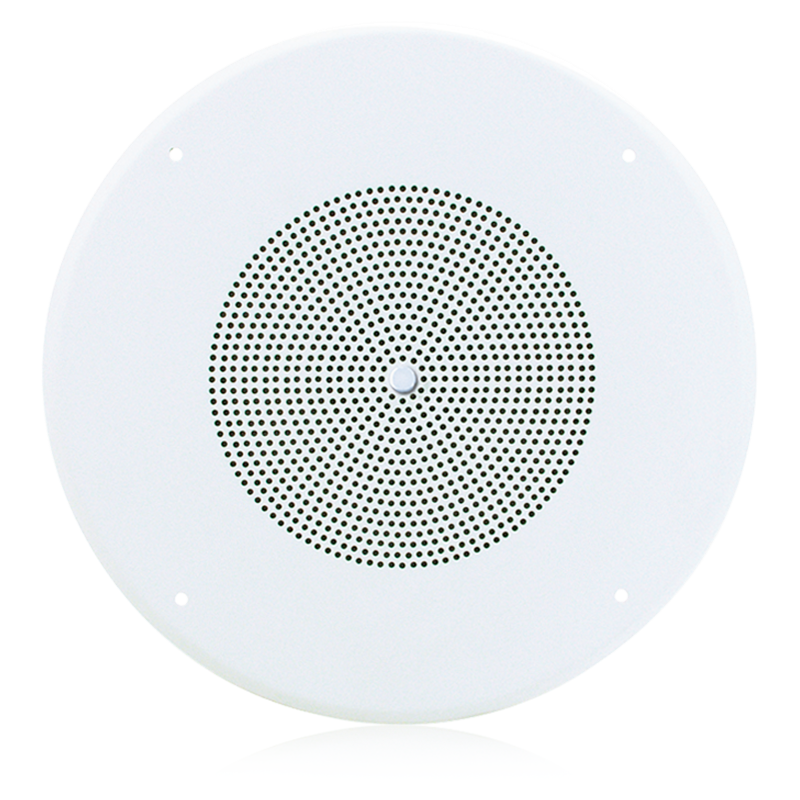 AtlasIED SD72WV 8" Dual Cone In-Ceiling Speaker with 25V/70V 5-Watt Transformer and 62-8 Baffle with Volume Control