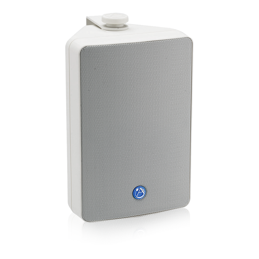 AtlasIED SM52T-WH 5.25" 2-Way All Weather Speaker with 30-Watt 70V/100V Transformer (White)
