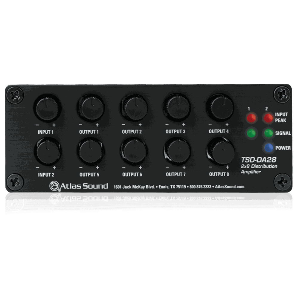 AtlasIED TSD-DA28 2 x 8 Distribution Amplifier product image