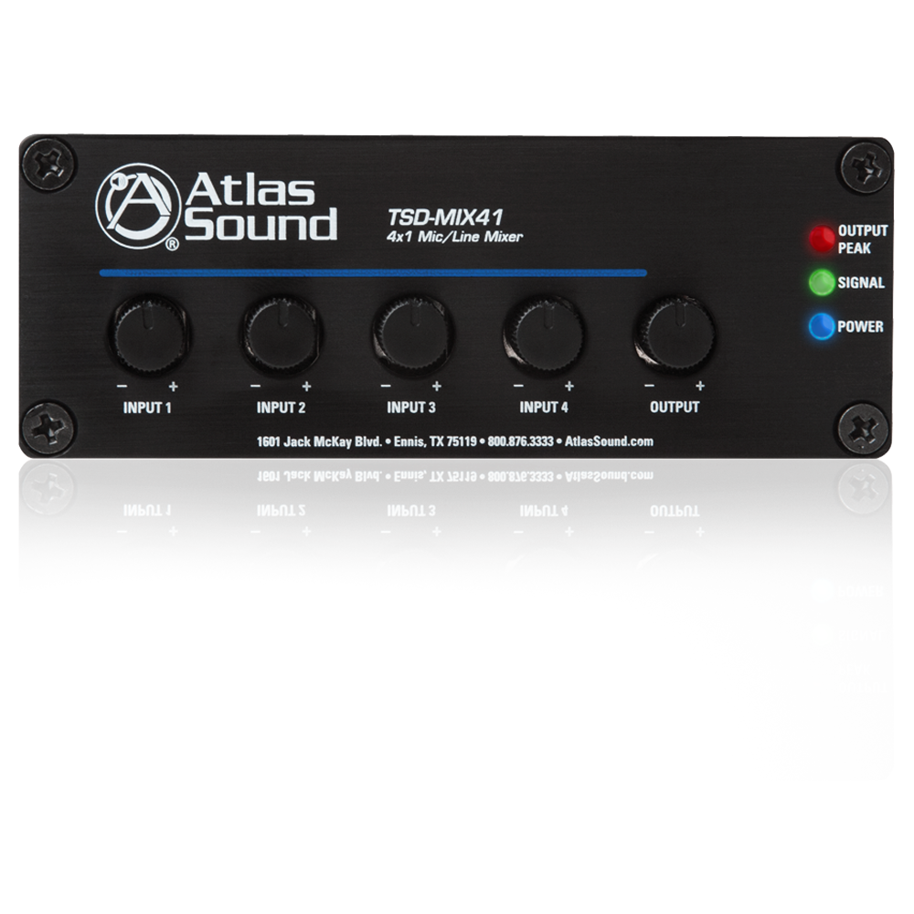 AtlasIED TSD-MIX41 4 x 1 Mic/Line Mixer