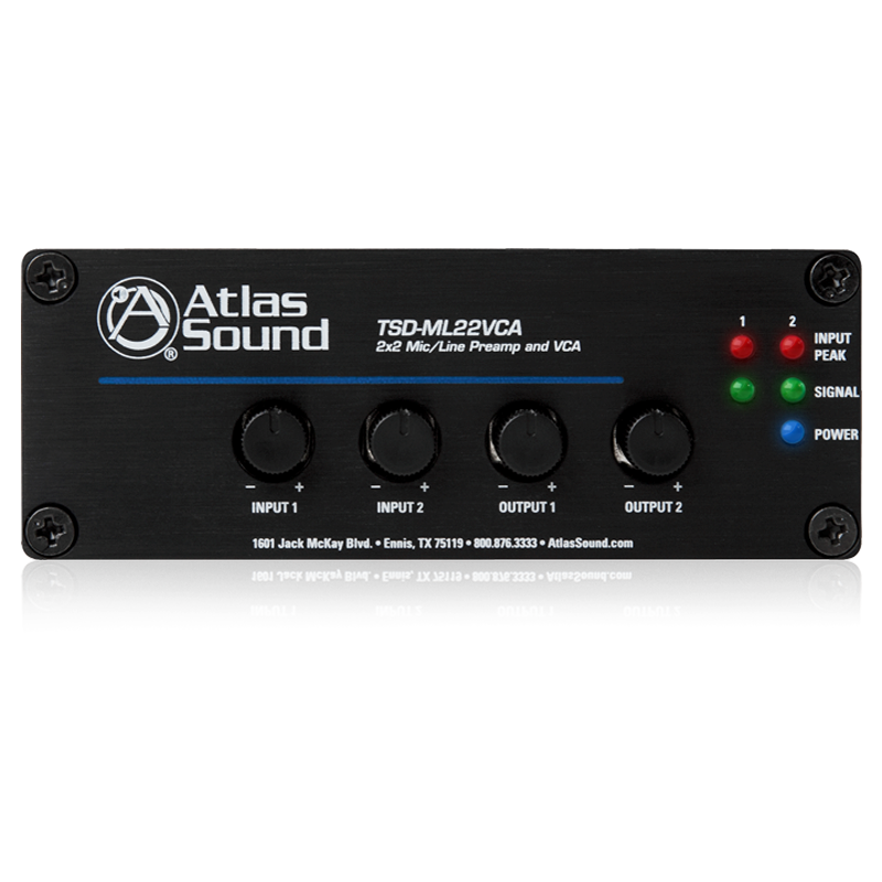 AtlasIED TSD-ML22VCA 2 x 2 Mic/Line Preamp and VCA product image