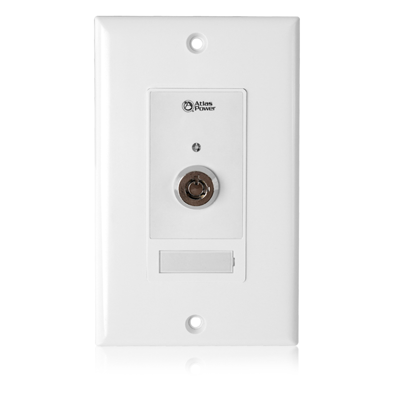 AtlasIED WPD-KSWCC Wall Plate Key Switch, Hard Contact Closure