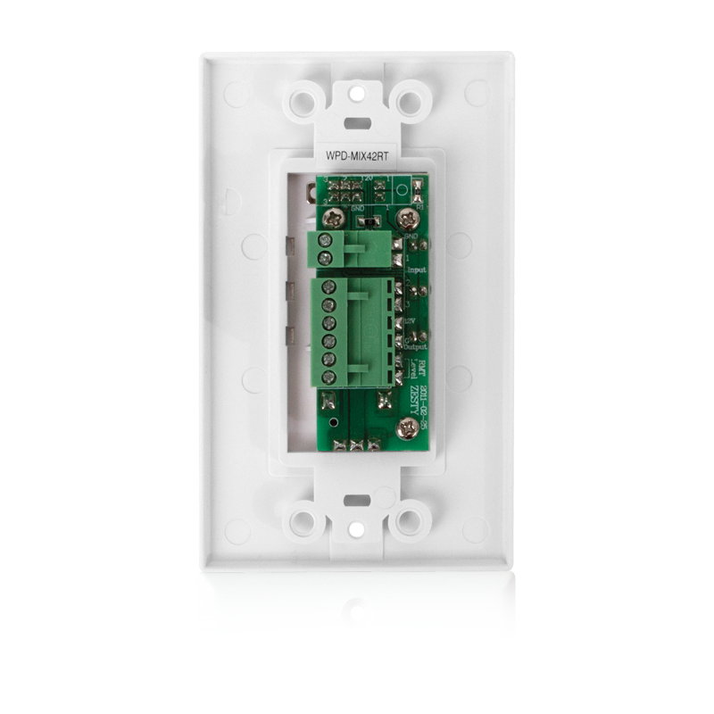 AtlasIED WPD-MIX42RT Wall Plate Input Select Switch, Volume Control 10k Pot with System Indicator - view 2