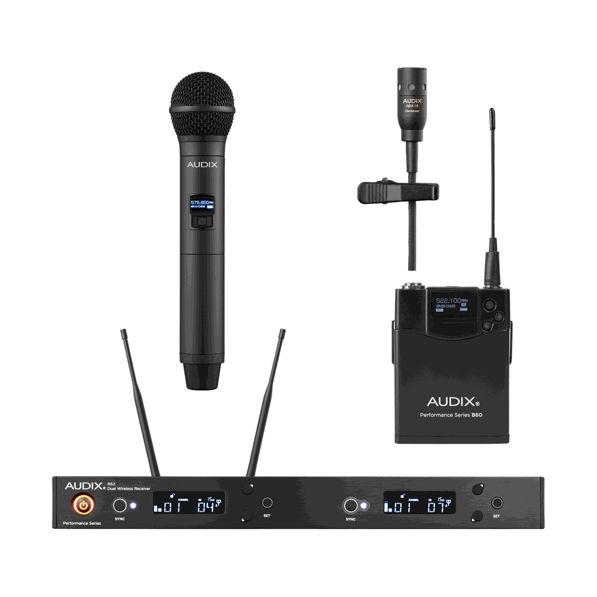 Audix AP62C210 Dual-Channel True Diversity Combo Wireless System
