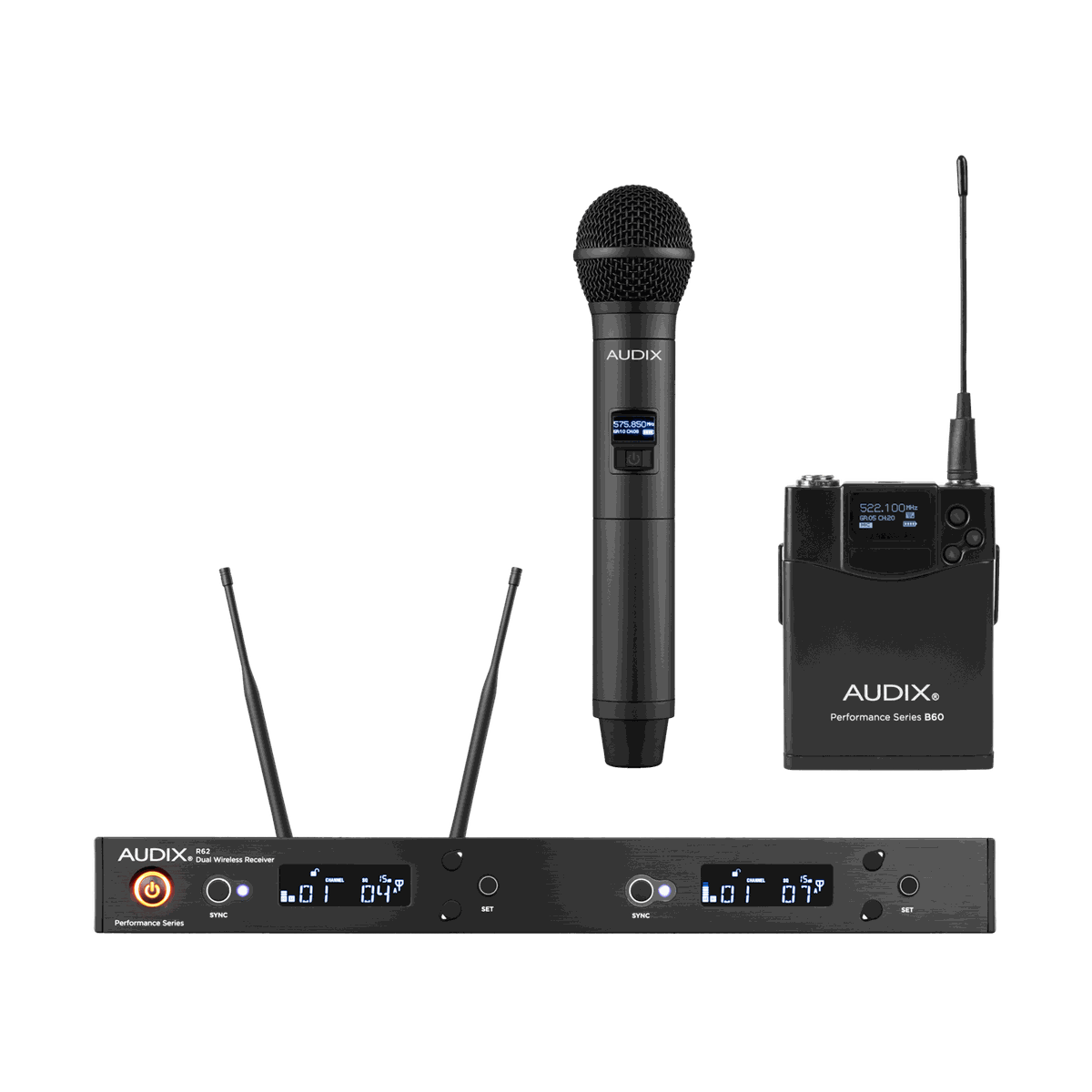 Audix AP62C2BP Dual-Channel True Diversity Combo Wireless System