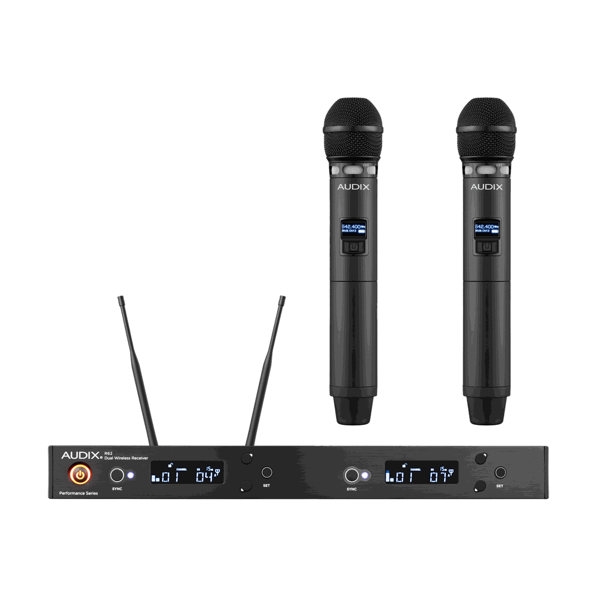 Audix AP62VX5 Dual-Channel True Diversity Handheld Condenser Wireless System product image