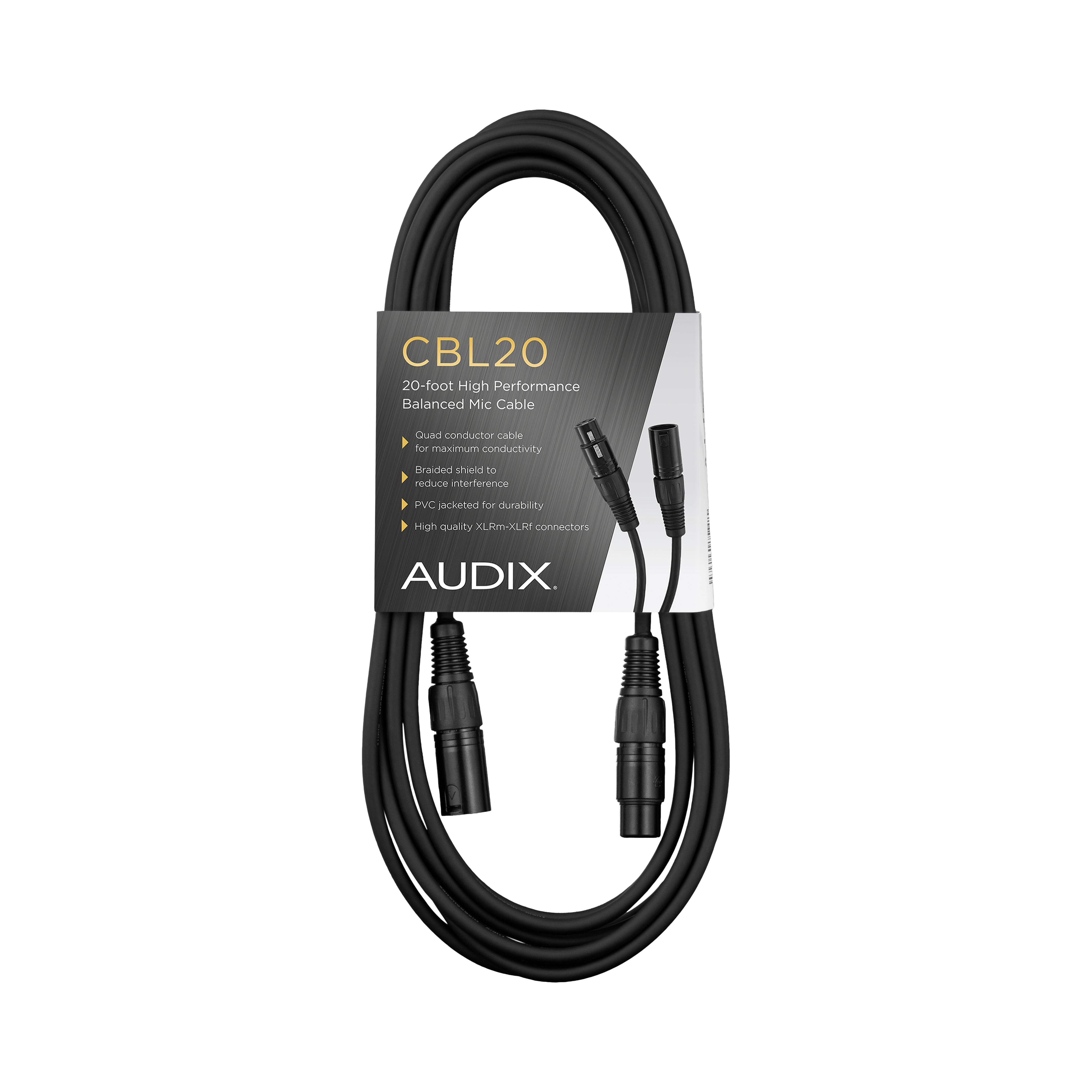 Audix CBL20 20-Foot Premium XLR Mic Cable - view 2