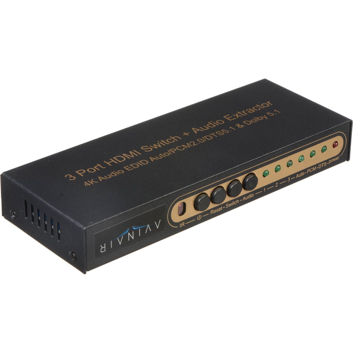 Avinair Spitfire 3-Port 4K HDMI Switcher / Audio Extender (Metal Case)