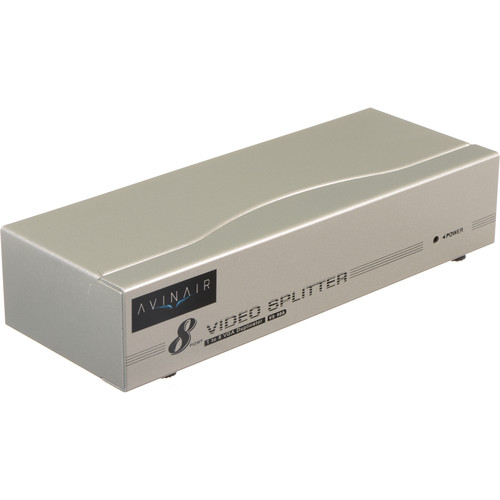Avinair Spitfire 8-Port VGA Splitter (250 MHz, Metal Case)