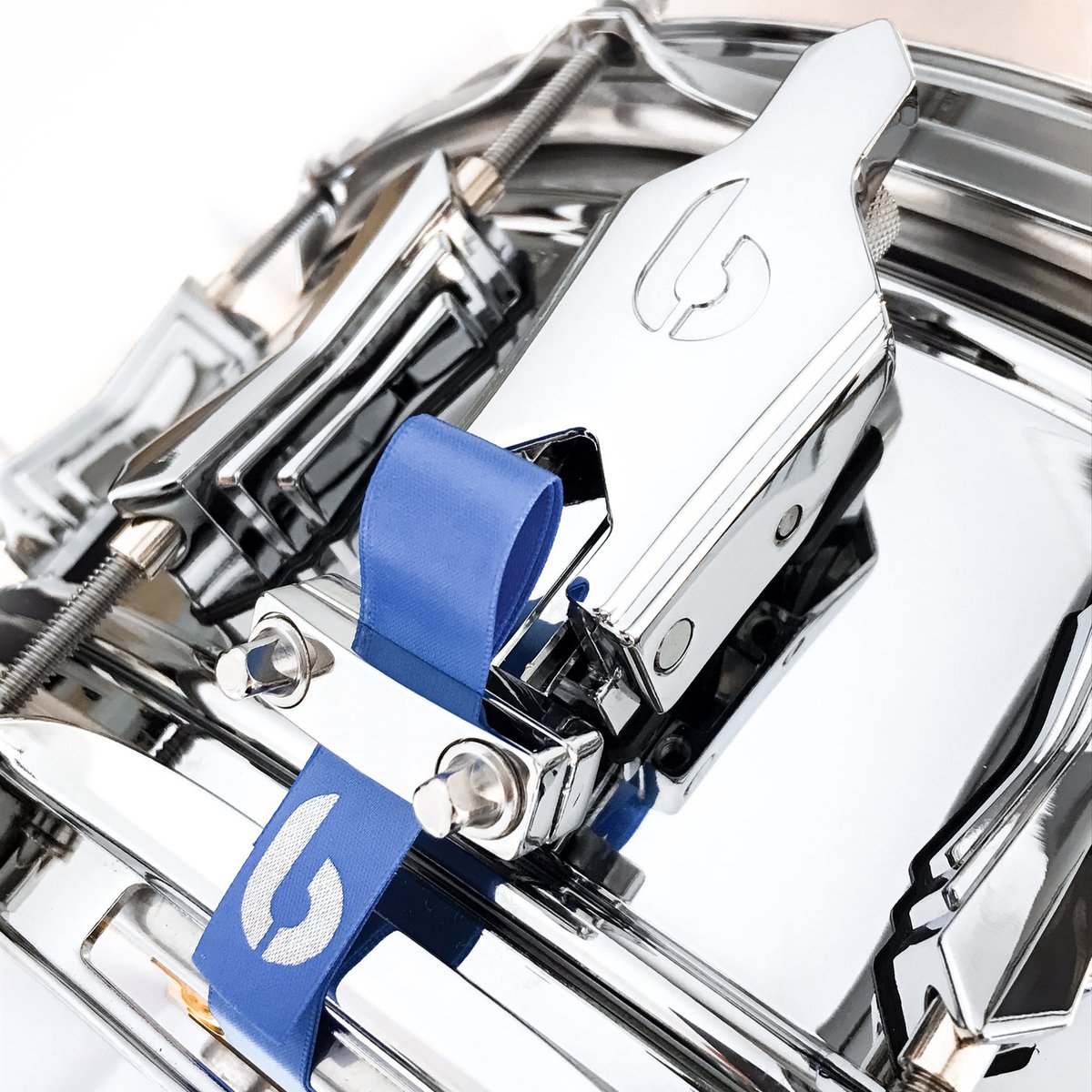 British Drum Co Bluebird Chrome Over Brass Snare Drum