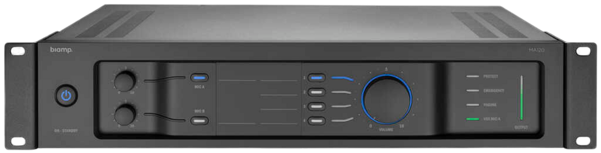 Biamp Commercial Audio MA120 Mixing Amplifier