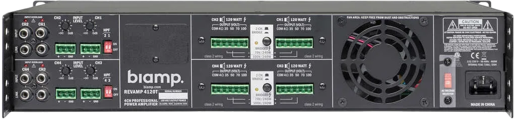 Biamp Commercial Audio REVAMP4120T Power Amplifier - view 2