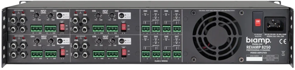 Biamp Commercial Audio REVAMP8250 Power Amplifier - view 2