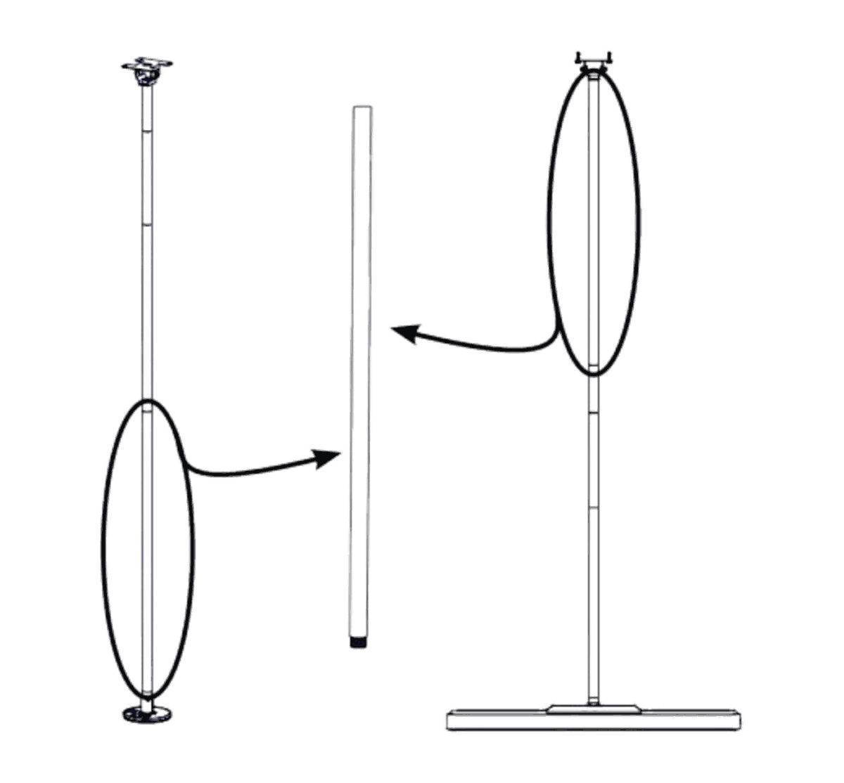 Biamp Parle PMA 2000-PE Pole Extension Kit Conferencing Bar Accessory product image